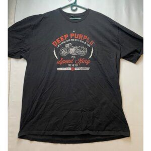 Deep Purple Speed King Motorcycle shirt mens 3XL New Orleans short sleeve black